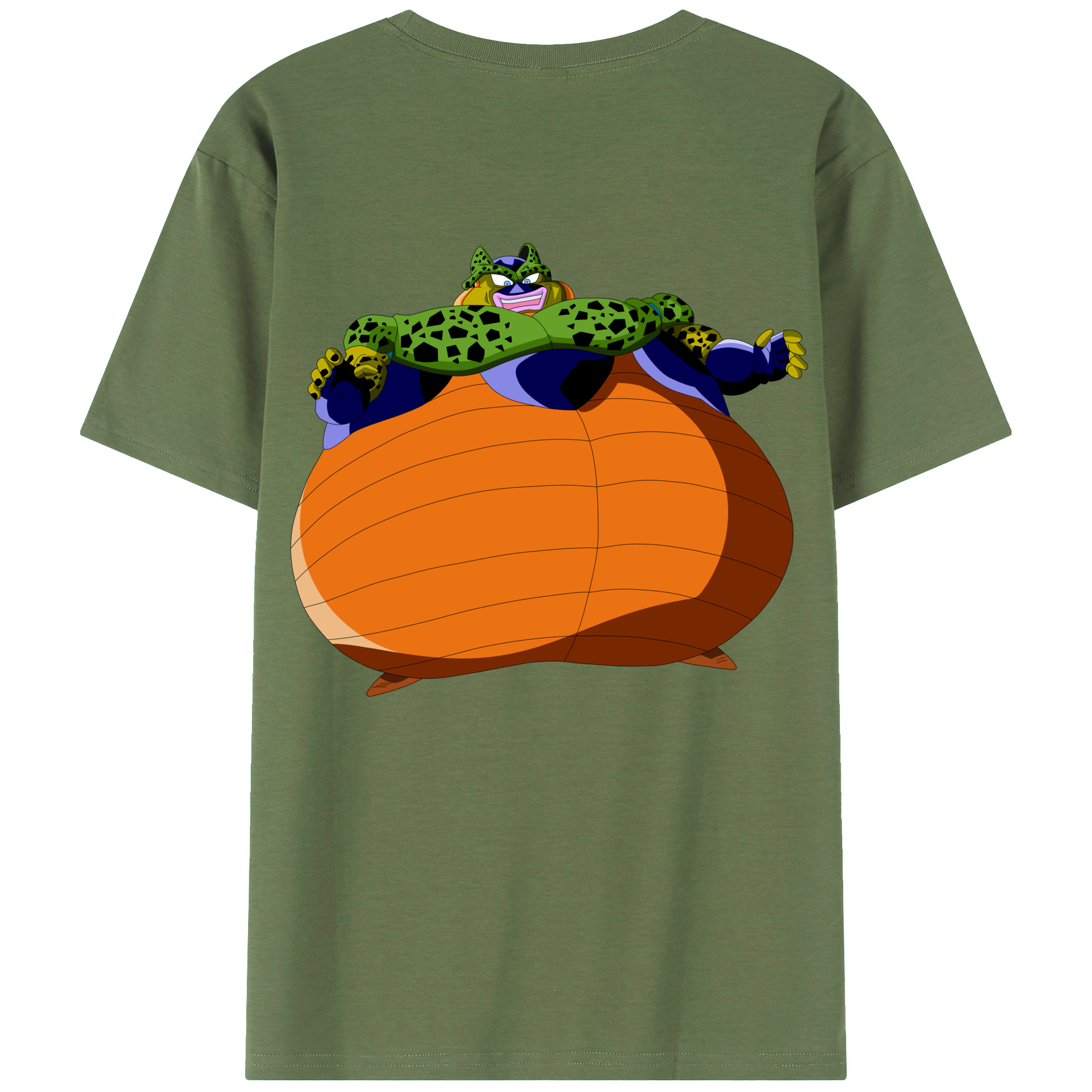 （画像用） ドラゴンボール セル DRAGON BALL Cell 綿100％ メンズ半袖Tシャツ（バックプリント） 通気性